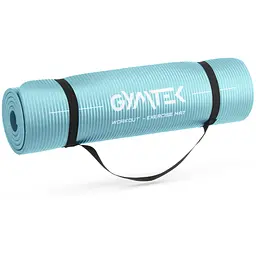 Килимок (мат) для фітнесу та йоги Gymtek NBR 1см бірюза - мініатюра 8