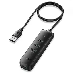 Хаб USB 3.2 Type A -> 4xUSB 3.2 Активний, 1м Чорний CM416 UGREEN