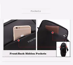 Сумка через плече Tigernu T-L5108 5л з відсіком для планшета 9.6'' Black (17067) - мініатюра 7