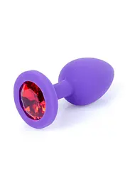 Анальна пробка Jewellery Silicone Purple фіолетова - мініатюра 2