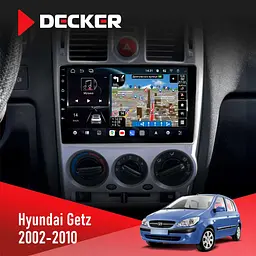 Штатна магнітола Hyundai Getz 2002-2010 Black Decker D9-011 4x64, DSP, 4G, 360 Decker (НФ-00006795)