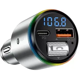 FM-трансмітер Proove FM Launcher Power Drive 30W USB-C+USB-A+AUX Silver (FMPD30110006) [138406] - мініатюра 3