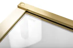 Душова кабіна Rea Hugo 100x100 gold подвійна REA-K6605, Золотий, Універсальна, прозорий, золотий - мініатюра 5