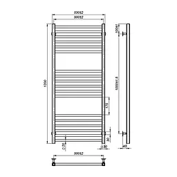 Рушникосушка водяна Onlyheat Ember 500/1200/18, Хром - мініатюра 2
