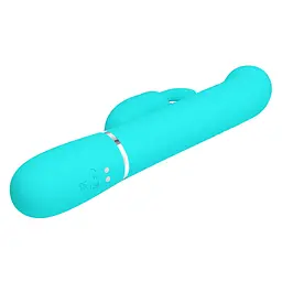 Вібратор-кролик Pretty Love Twinkled Tenderness Coale 22.6 см бірюзовий - мініатюра 8