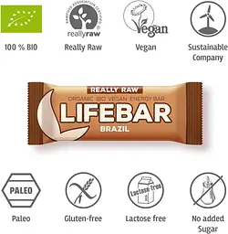 Батончик Lifefood Lifebar енергетичний з бразильським горіхом органічний 47 г - мініатюра 4