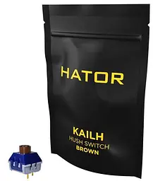 Набір механічних перемикачів HATOR Hotswap Switch Kailh Hush Brown 10 шт. (HTS-106) - мініатюра 2