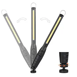 Акумуляторний LED ліхтар Bailong BL-821 з магнітом кліпсою та USB cвітлодіодний для кемпінгу 500 lm Чорний - мініатюра 3