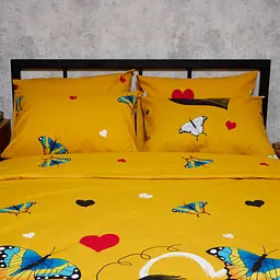 Комплект постільної білизни Moon&Star Бязь Gold Люкс Butterfly Bloom євро 200х220 наволочки 2х70х70 - мініатюра 3
