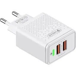 Зарядний пристрій Celebrat C-N5 2.4A 2USB + MicroUSB Cable White - мініатюра 3
