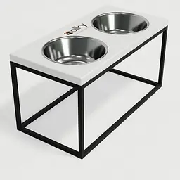 Hollky Base L — миски на підставці для середніх і великих собак (2 × 0,95 л, висота 20 см) - мініатюра 6