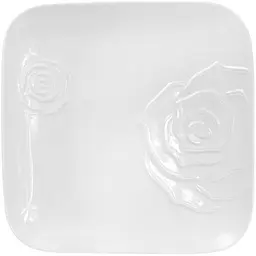 Набір 2 фарфорові підставні тарілки "White Rose" фарфор BonaDi 30,5х30,5х3,2 см kuh0007135