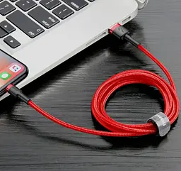 Кабель Baseus Cafule Series Cable USB to Lightning 2A 3m CALKLF-R09 Red - мініатюра 6