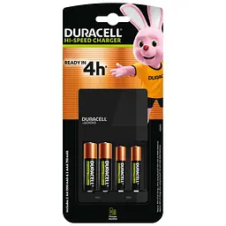 Зарядний пристрій для акумуляторів Duracell CEF14, 4 години, 1 шт. (Includes 2 AA1300mAh & 2 AAA750mAh) (5007497 / 5004990) - мініатюра 2