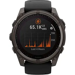 Смарт-годинник Garmin Fenix 8 Solar Sapphire 51mm Carbon Gray DLC Titanium with Black/Pebble Gray Silicone Band (010-02907-10/11/70) [115055] - мініатюра 2
