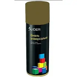 Фарба (емаль) аерозольна SLIDER color 6040 світло-оливкова мат. 400 мл 000023340