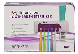 Стерилізатор тримач для зубних щіток на 5 секцій з дозатором Multi-function Toothbrush Sterilizer UV, Yu Xin 85880 - мініатюра 7