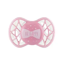 Пустушка Nuvita 7064 Air55 Cool ортодонтична 0m+ BE HAPPY кольору рожевий кварц NV7064RQ - мініатюра 2
