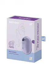 Вакуумний кліторальний стимулятор з вібрацією Satisfyer Pro To Go 2 ліловий - мініатюра 7