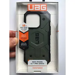 Оригінальний протиударний чохол UAG Pathfinder MagSafe для iPhone 15 Pro (6.1") Olive Drab 114281117272 - мініатюра 3