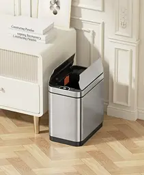 Відро для сміття сенсорне прямокутне Koer TC-020112-02 12 л нержавійка (KR5582) - мініатюра 4