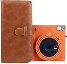 Фотоальбом для Fujifilm Instax Square 80 фото Альбом для SQUARE (SQ 6, SQ 1, SQ 10, SQ 20, SQ 40, LINK, SHARE SP-3), коричневий  - мініатюра 6