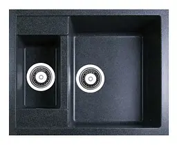 Кухонна мийка Adamant Duplex 610x495x200 графіт 100001448, Графіт