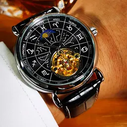 Чоловічий наручний годинник 8271 Silver-Black Winner acs0029762 - мініатюра 3