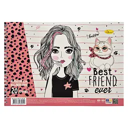 Альбом для малювання Апельсин Best friend ever АП-0308-7, 20 аркушів, 100 г/м2
