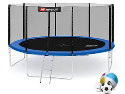 Батут Hop-Sport 14ft (427см) синій із зовнішньою сіткою