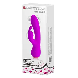 Вібратор-кролик Pretty Love Broderick 17.9 см фіолетовий - мініатюра 7