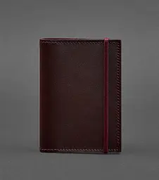 Шкіряна обкладинка для паспорта 1.0 бордова