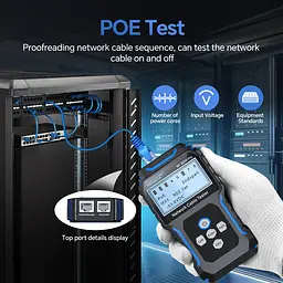 Кабельний тестер Noyafa NF-8209 pro Мережний тестер кабелю, трасошукач, PoE тестер, вимірювання довжини кабелю (19405) - мініатюра 11