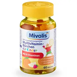 Жувальні мультивітаміни Mivolis для дітей 60 шт, 120 г