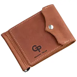 Шкіряний затиск для купюр GRANDE PELLE 8х9х1 см acs0015759