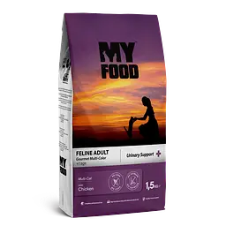 Сухий Корм ​​Myfood Суперпреміум для дорослих вибагливих котів з Куркою 1,5 кг