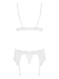 Комплект білизни Obsessive 810 L/XL білий - мініатюра 6