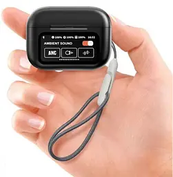 Навушники GRAND Блютуз AirPods A9 Pro Touch Screen ANC/ENC Чорні - мініатюра 4
