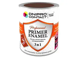 Грунт-емаль DNIPRO CONTACT шоколадний 0.9кг 3 в 1