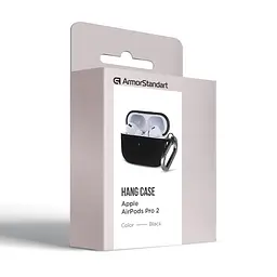 Силіконовий чохол для навушників Apple AirPods Pro 2 2022, Hang Case, чорний, ультратонкий захисний кейс товщиною 2 мм, захист від подряпин, пилу та ударів, компактний, з карабіном для кріплення, ArmorStandart (ARM68601) - мініатюра 8