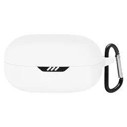 Силіконовий чохол для навушників JBL Wave Flex 2, Hang Case, білий, ультратонкий захисний кейс товщиною 2 мм, захист від подряпин, пилу та ударів, компактний, з карабіном для кріплення, ArmorStandart (ARM83230)