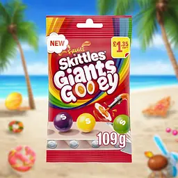 Драже Skittles Giants Gooey Pouch Bag 109g - мініатюра 2