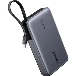 Батарея універсальна Ugreen 20000 mAh 145W Fast Charging Cable Space gray (U_55992B) - мініатюра 5