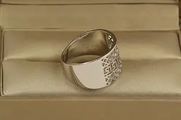 Кільце Xuping Jewelry широка сіточка з грецьким орнаментом р 16 сріблясте - мініатюра 2