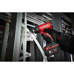 Термоповітродувка акумуляторна MILWAUKEE, M18 BHG-502C (зарядний пристрій M12-18 FC, 2 акумулятори М18 В5 5Аг, аксесуари, кейс) - мініатюра 8