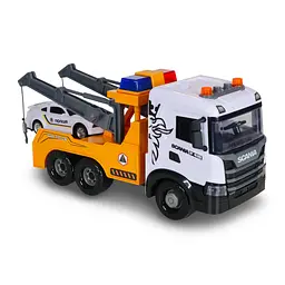 Ігровий набір TechnoDrive серії Mid Truck - Евакуатор Scania з машиною поліції (3004KS) - мініатюра 9