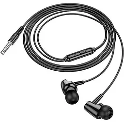 Дротові навушники Hoco M112 Story universal earphones with microphone, 3.5mm, 1.2m, black