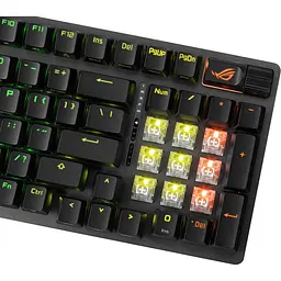 Клавіатура ASUS ROG Strix Scope II 96key NX Snow USB-A/WL/BT EN/UK RGB Black (90MP037A-BKMA00) - мініатюра 8