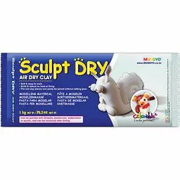 Маса для моделювання біла самозастигаюча 1 кг "Sculpt Dry" MUNGYO (8804819065401)