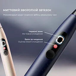 Електрична зубна щітка Oclean X Pro Digital Duo Set Dark Blue + Golden - мініатюра 5
